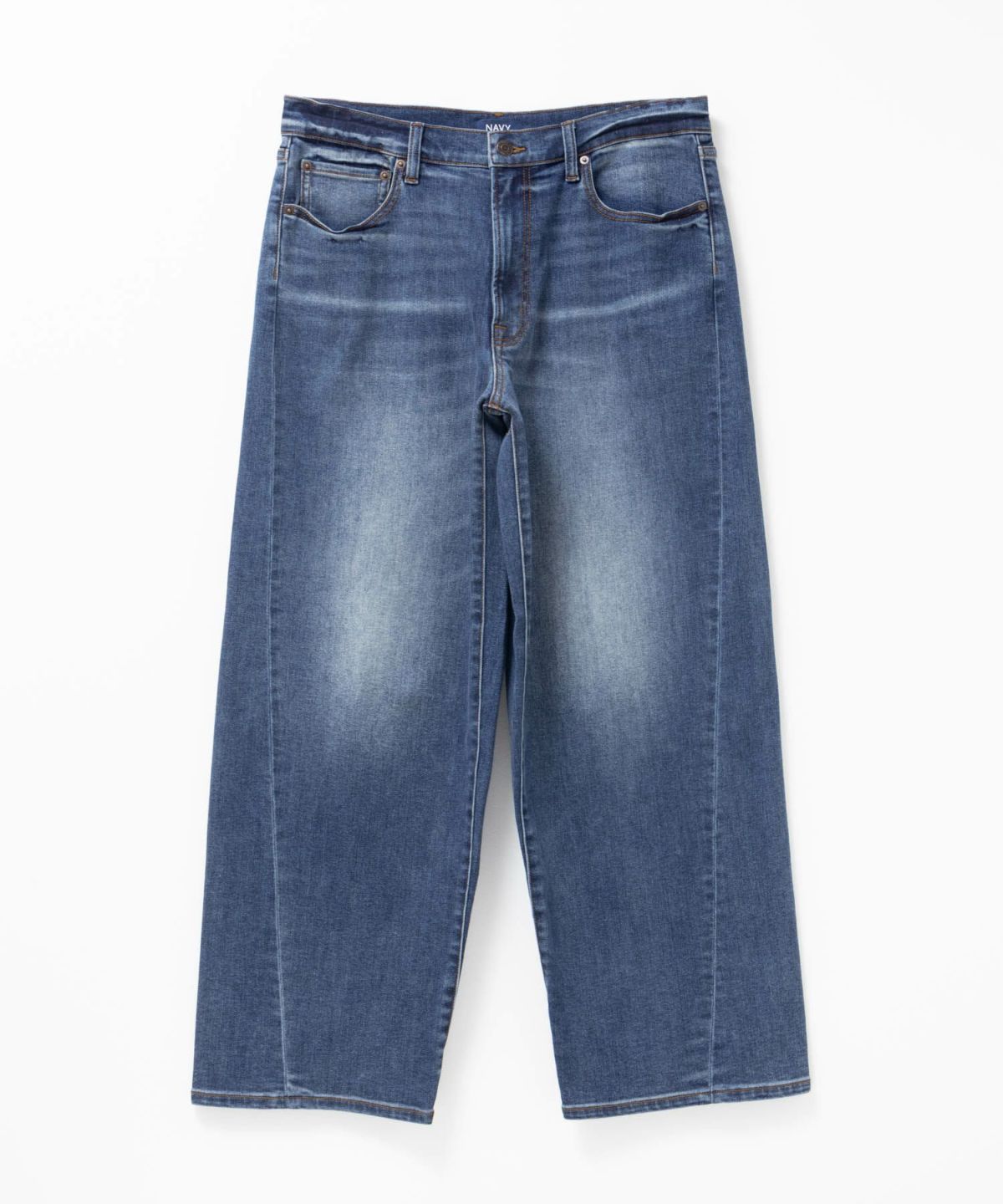 NAVY 毎日はきたくなるデニム「マイデニ」 バレルレッグ ワイドパンツ メンズ