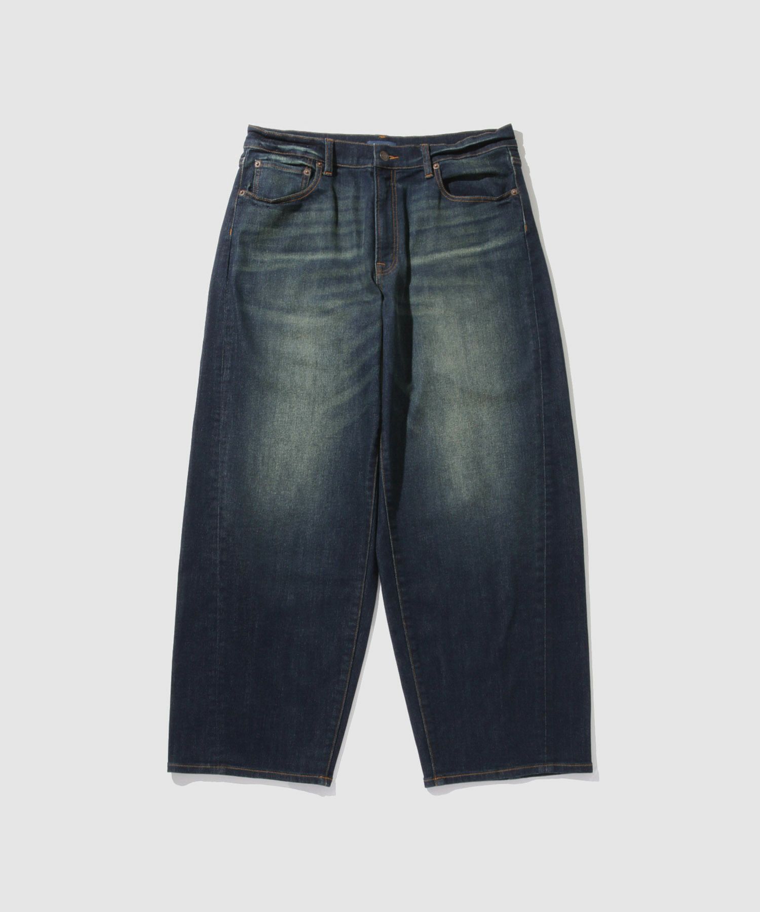 NAVY 毎日はきたくなるデニム「マイデニ」 バレルレッグ ワイドパンツ メンズ