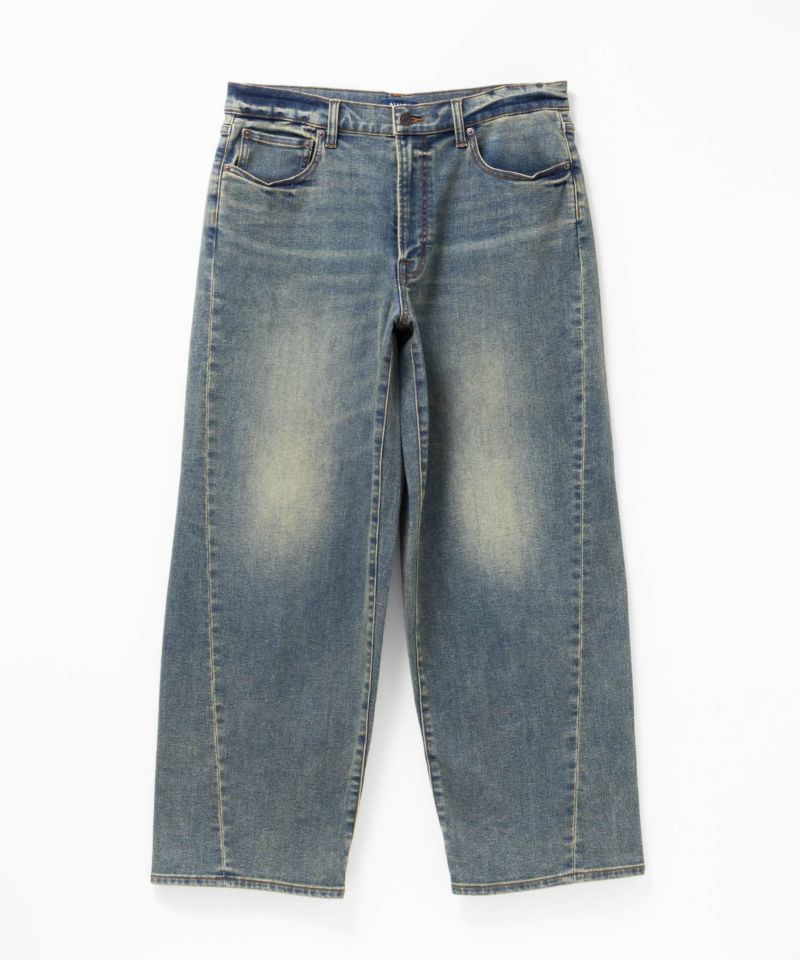 NAVY  毎日はきたくなるデニム「マイデニ」 バレルレッグ ワイドパンツ メンズ商品画像-22