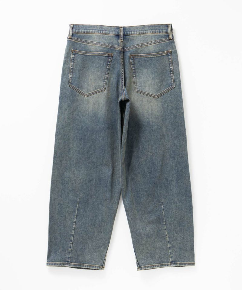 NAVY  毎日はきたくなるデニム「マイデニ」 バレルレッグ ワイドパンツ メンズ商品画像-23