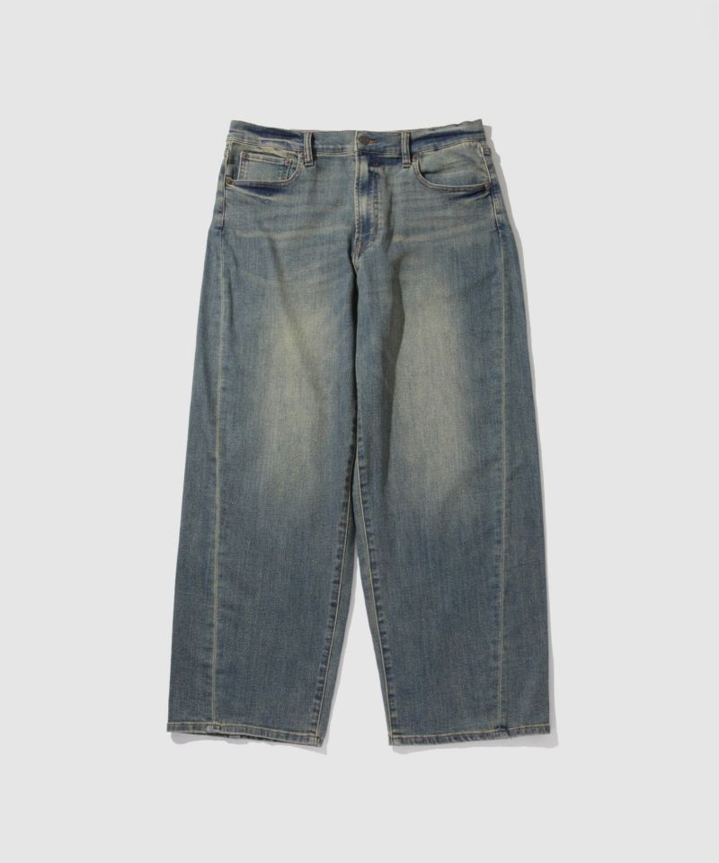 NAVY  毎日はきたくなるデニム「マイデニ」 バレルレッグ ワイドパンツ メンズ商品画像-23