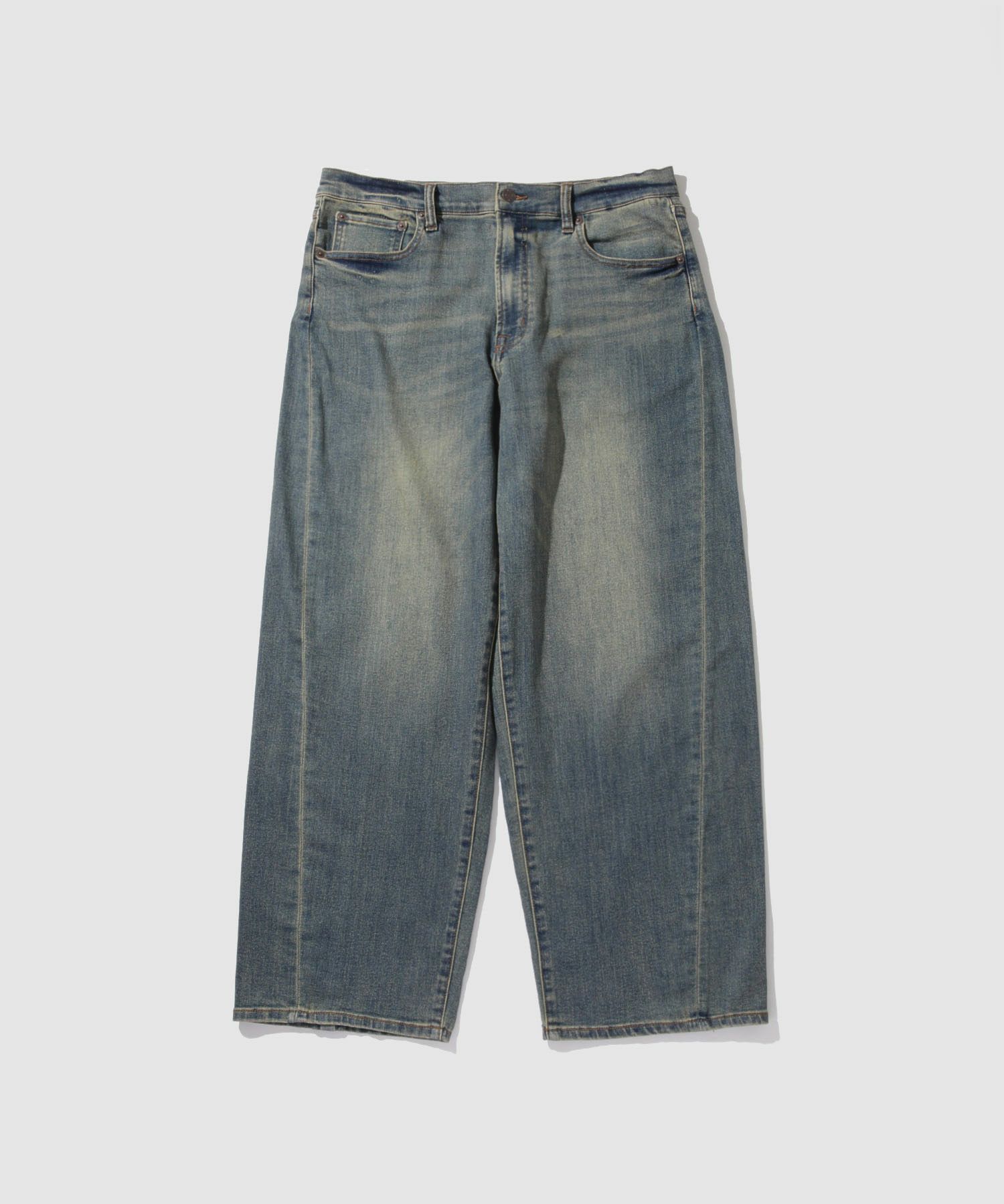 NAVY 毎日はきたくなるデニム「マイデニ」 バレルレッグ ワイドパンツ メンズ