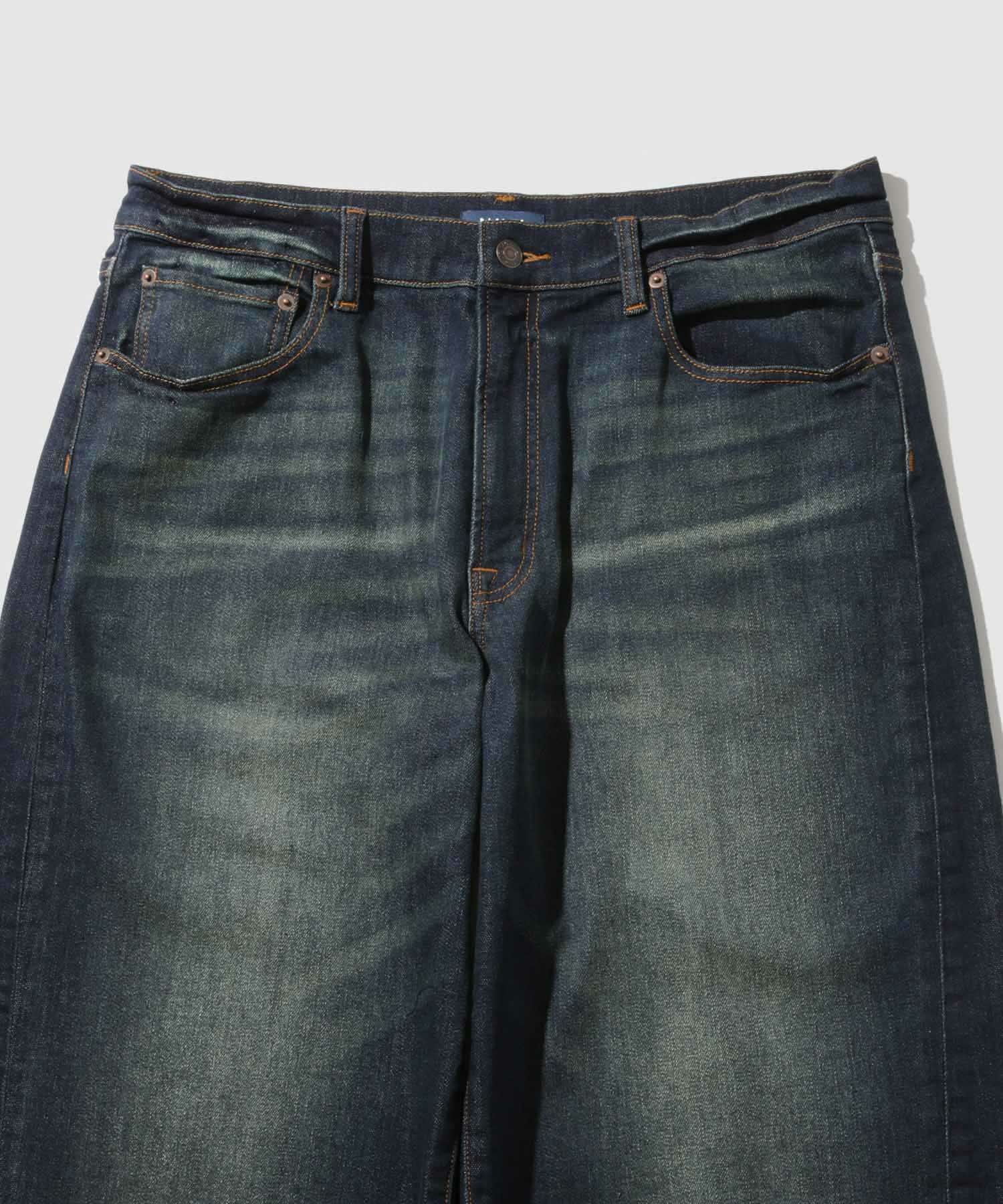 NAVY 毎日はきたくなるデニム「マイデニ」 バレルレッグ ワイドパンツ メンズ