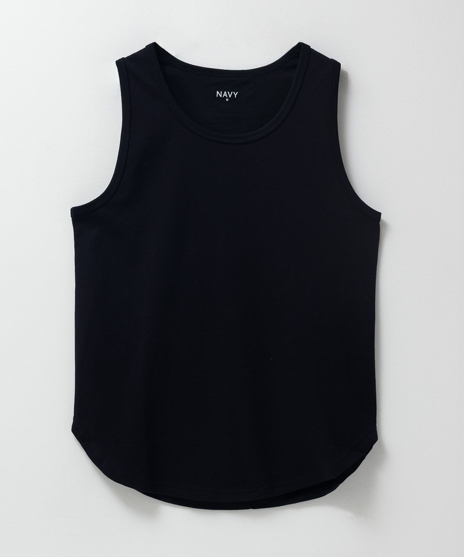 [値下げ]NAVY ラウンドロング丈タンクトップ メンズ ネコポス 対応商品