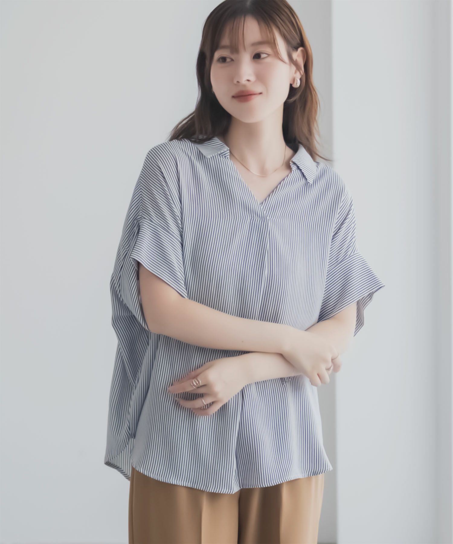 nAvy スキッパーブラウス レディース商品サムネイル-6