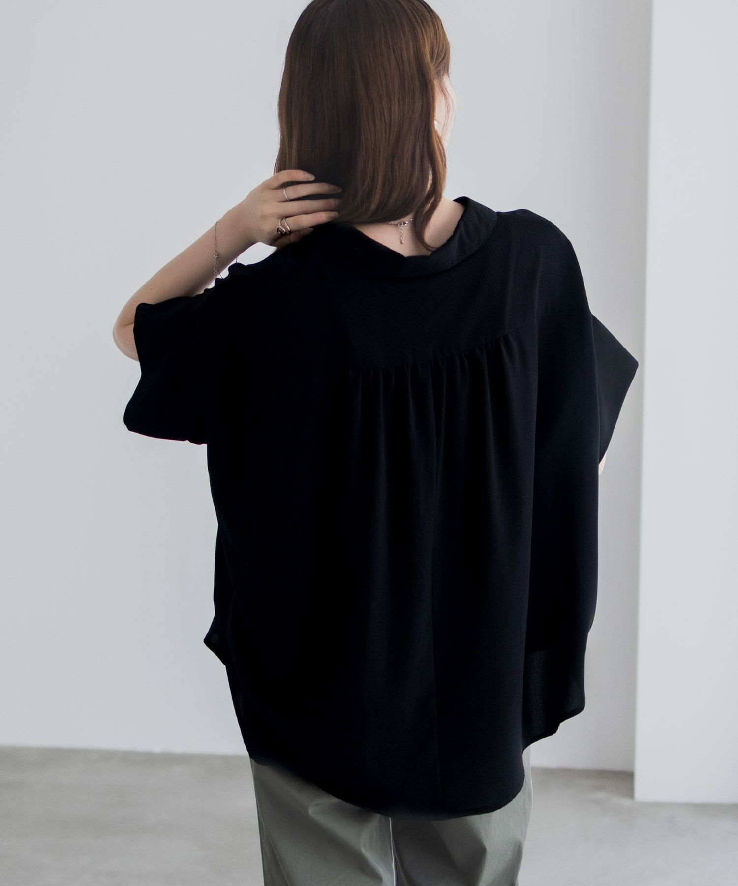 nAvy スキッパーブラウス レディース
