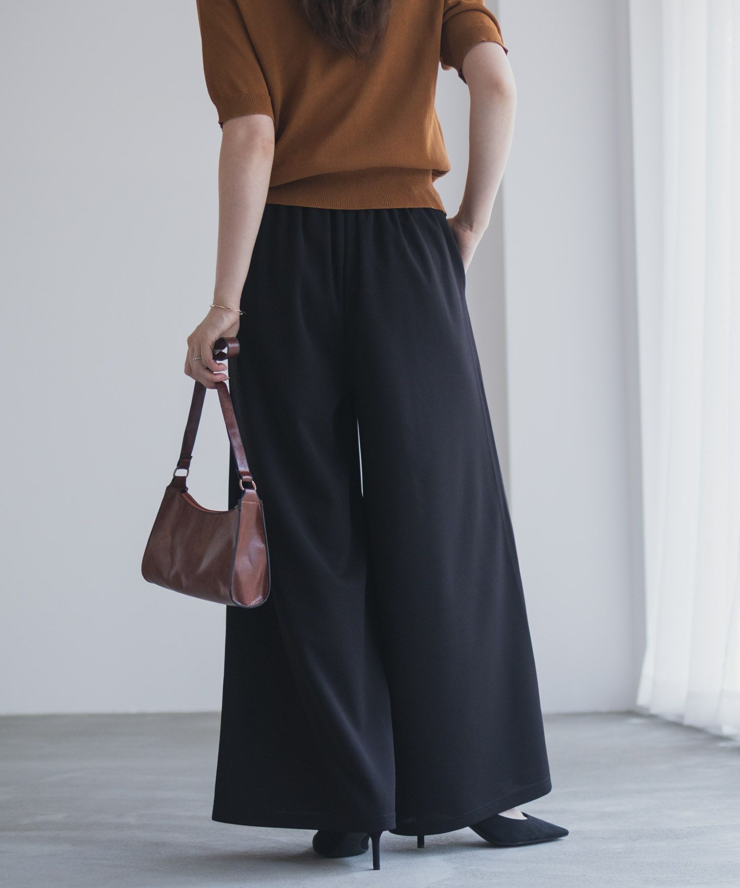nAvy  ジョーゼットワイドパンツ レディース商品画像-10