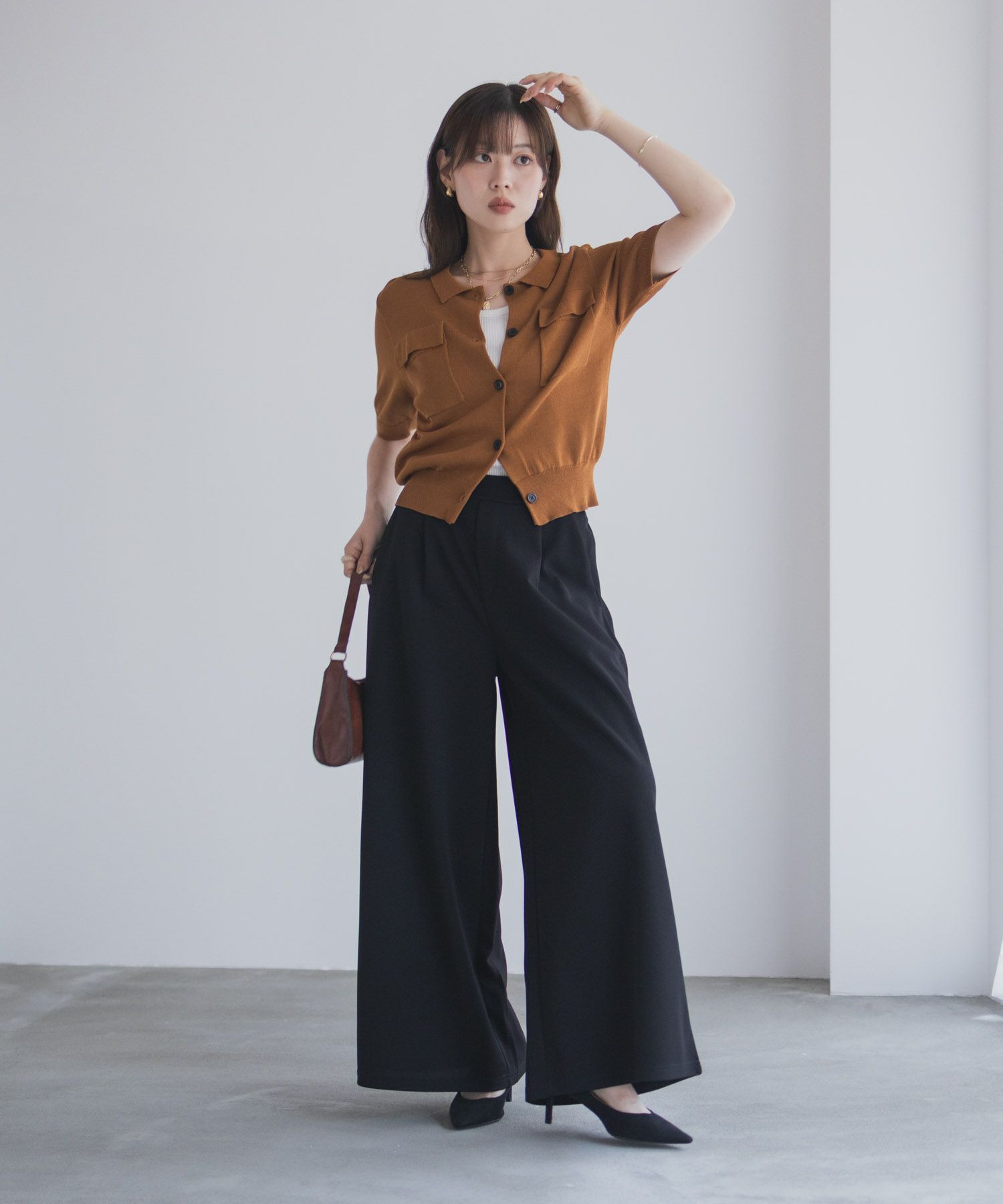 nAvy ジョーゼットワイドパンツ レディース商品サムネイル-11