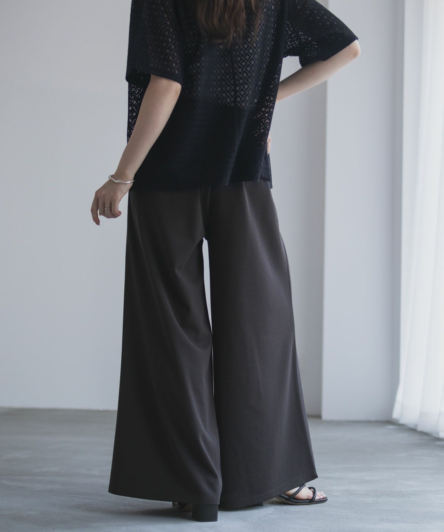 nAvy ジョーゼットワイドパンツ レディース商品画像-14