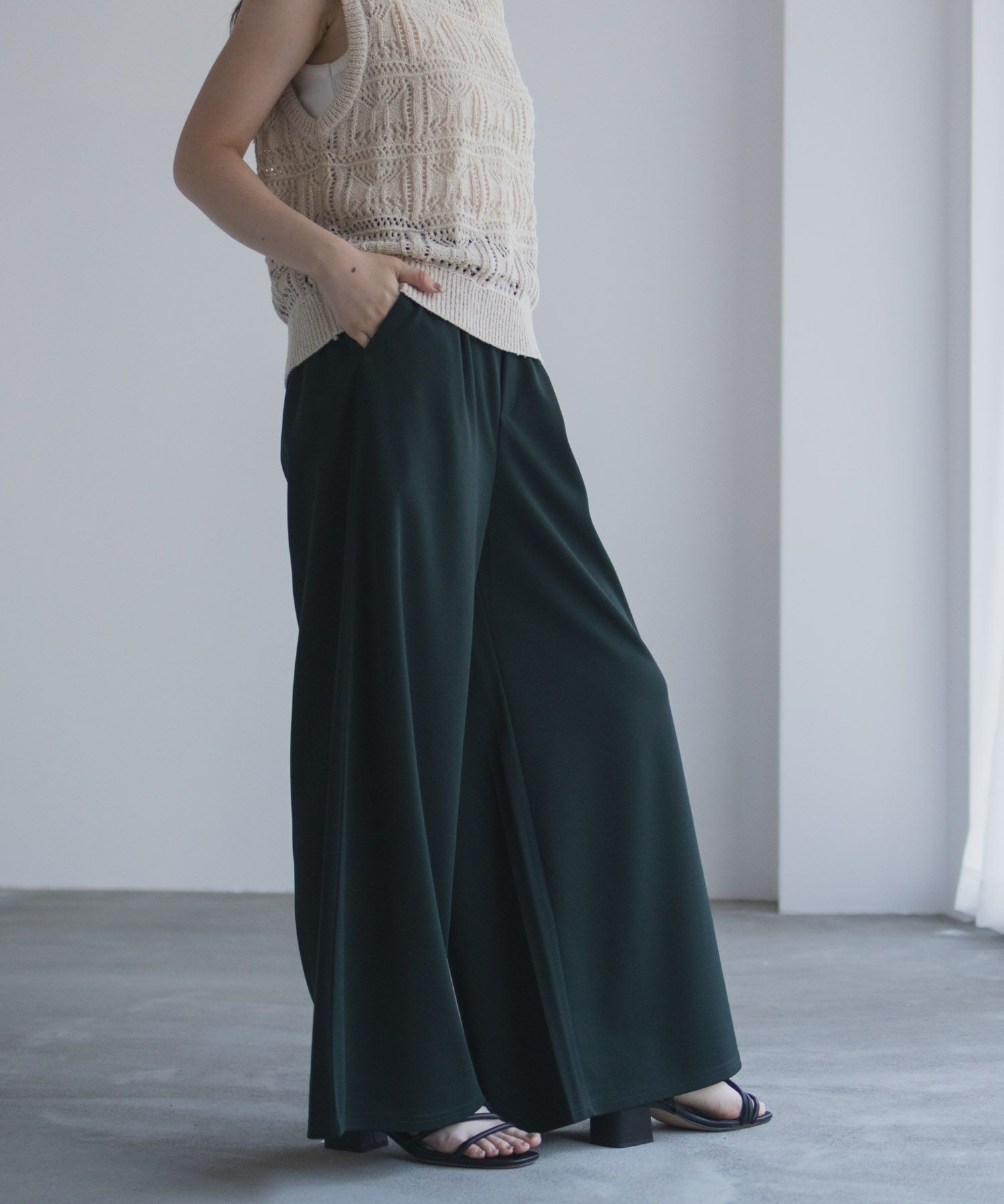 nAvy ジョーゼットワイドパンツ レディース商品画像-17