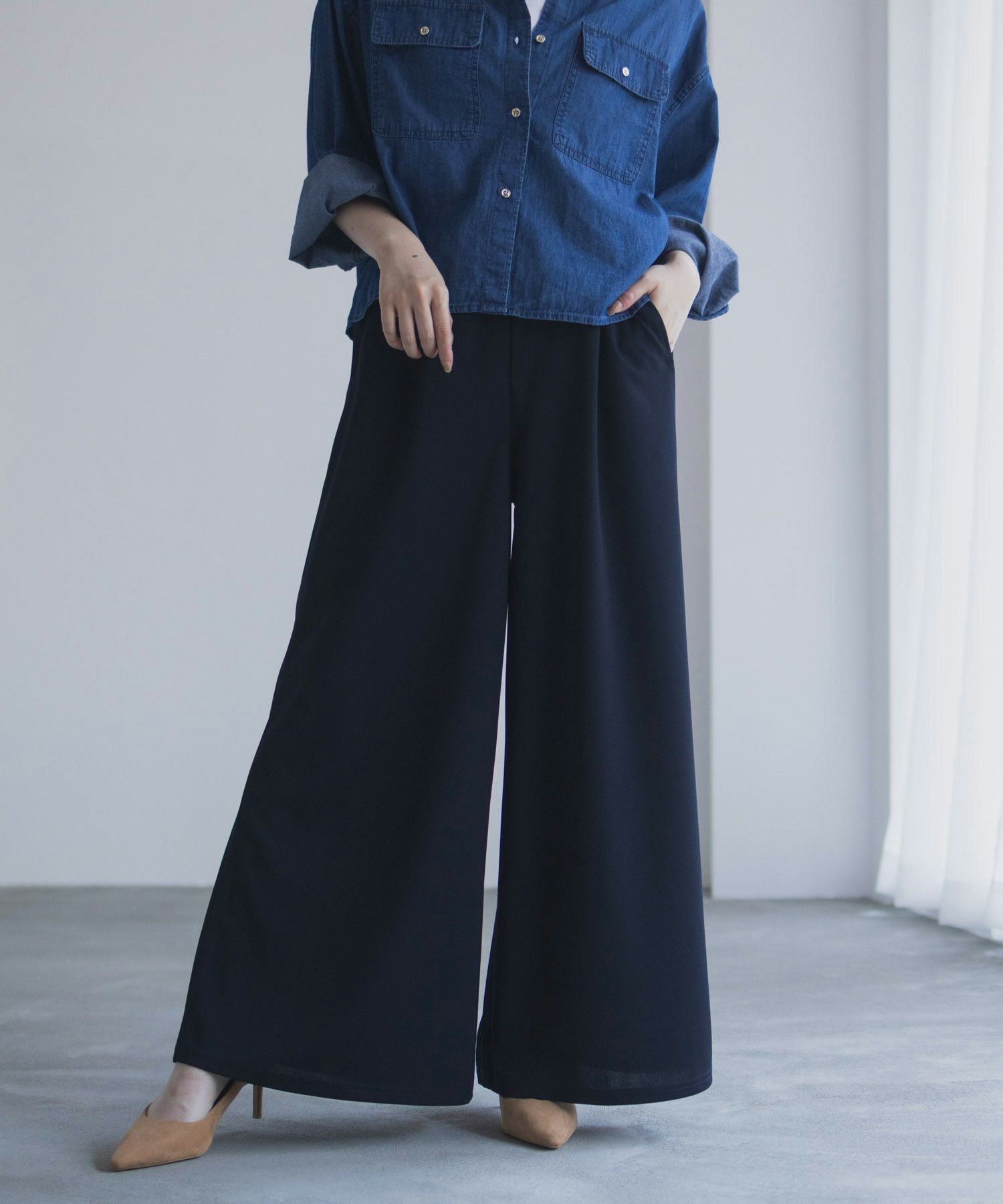 nAvy ジョーゼットワイドパンツ レディース商品画像-20