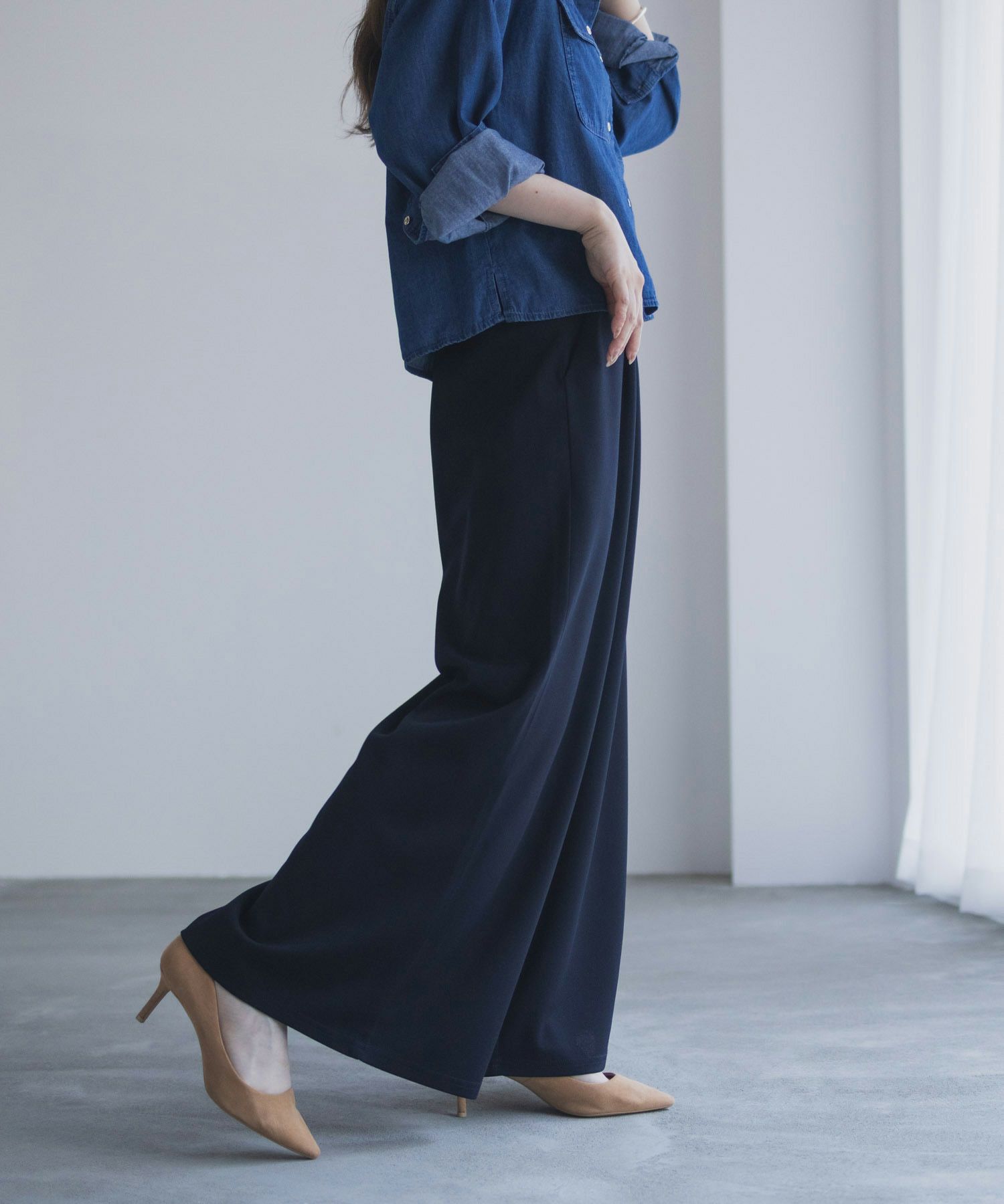 nAvy ジョーゼットワイドパンツ レディース商品画像-21