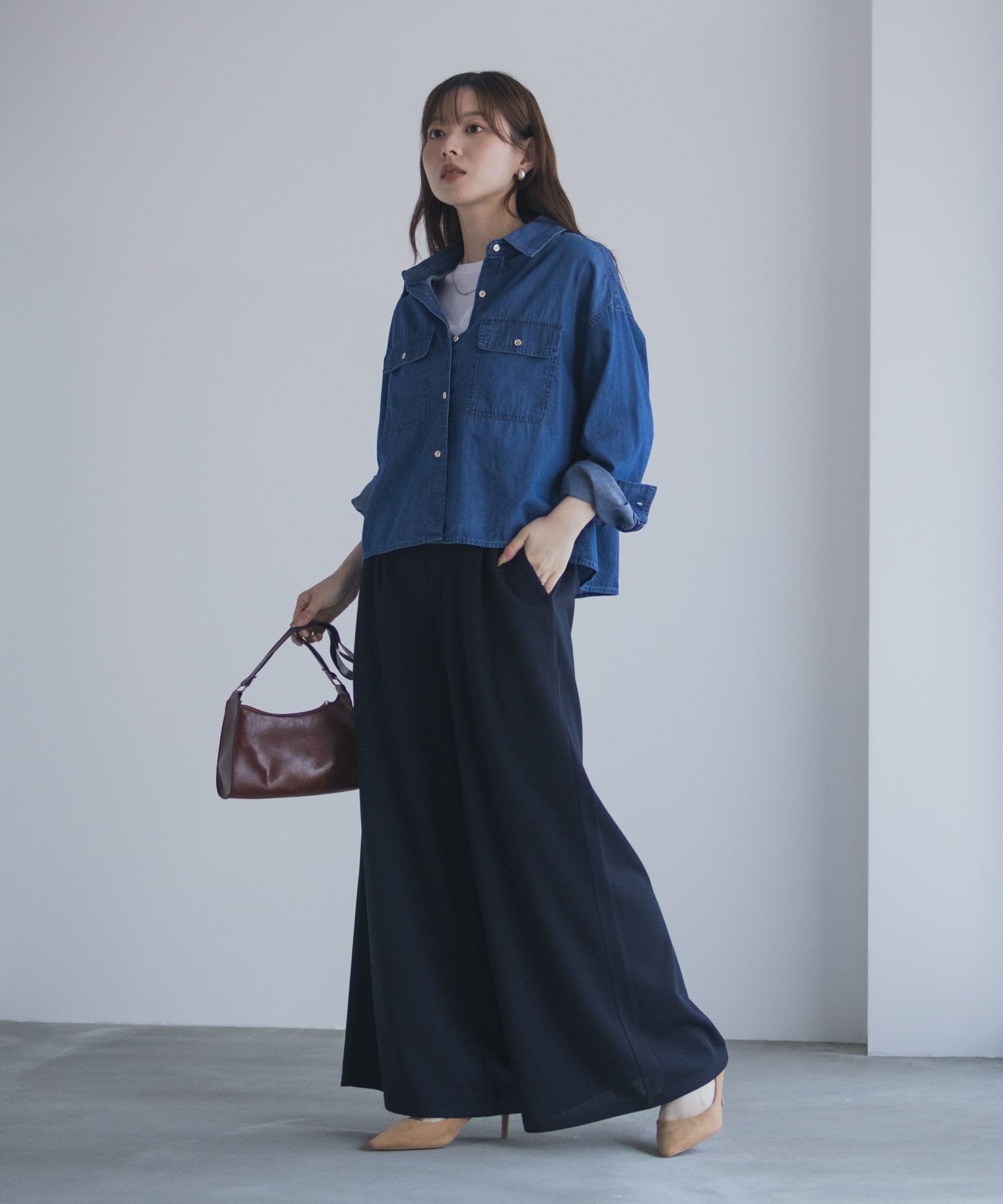 nAvy ジョーゼットワイドパンツ レディース