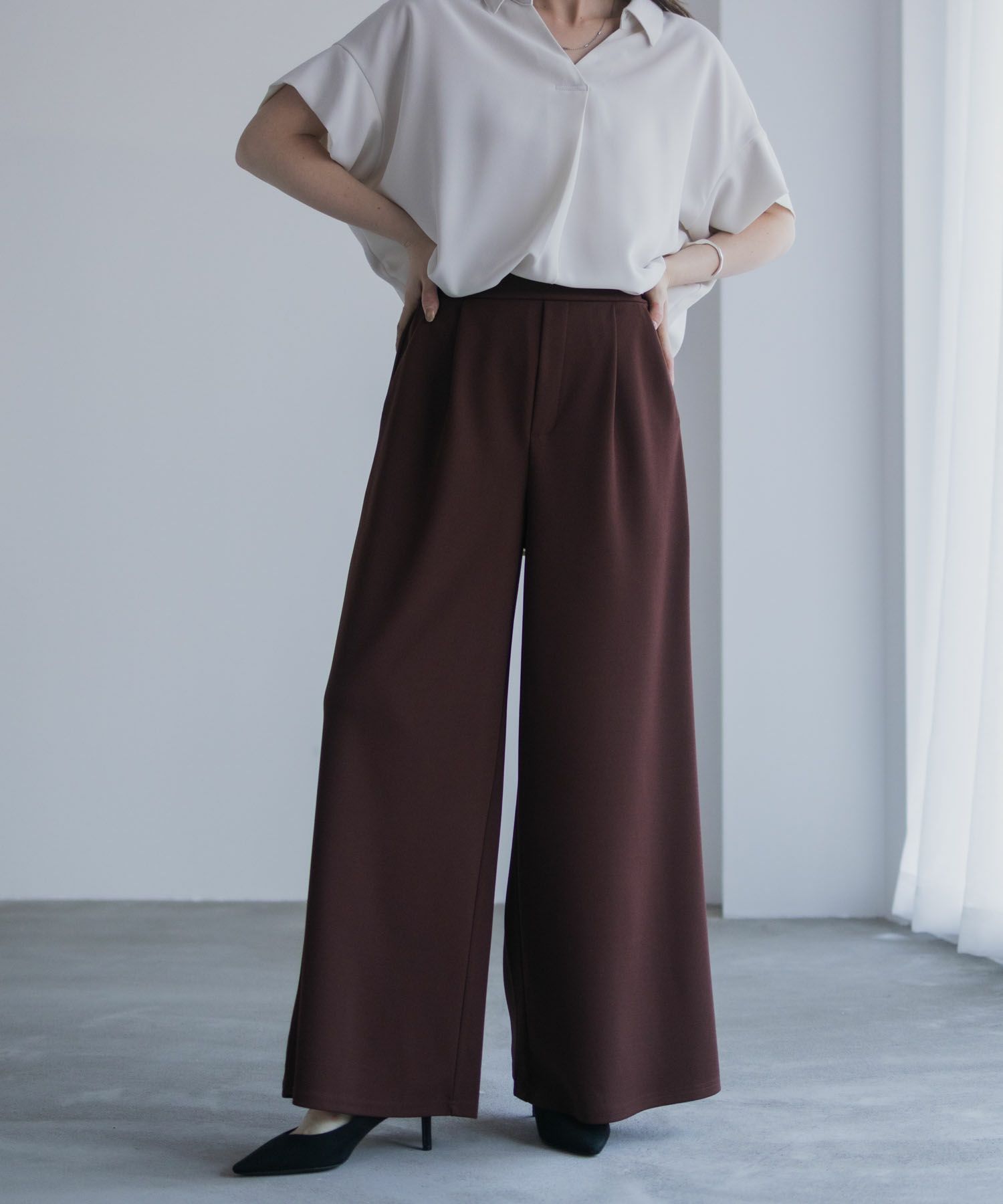 nAvy  ジョーゼットワイドパンツ レディース商品画像-24