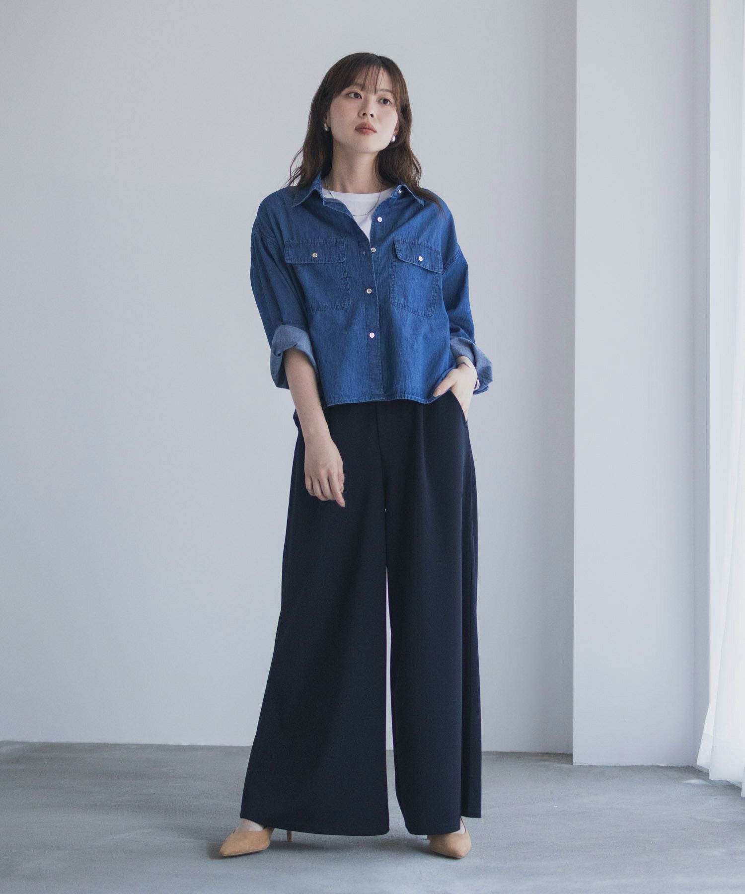 nAvy ジョーゼットワイドパンツ レディース商品画像-39