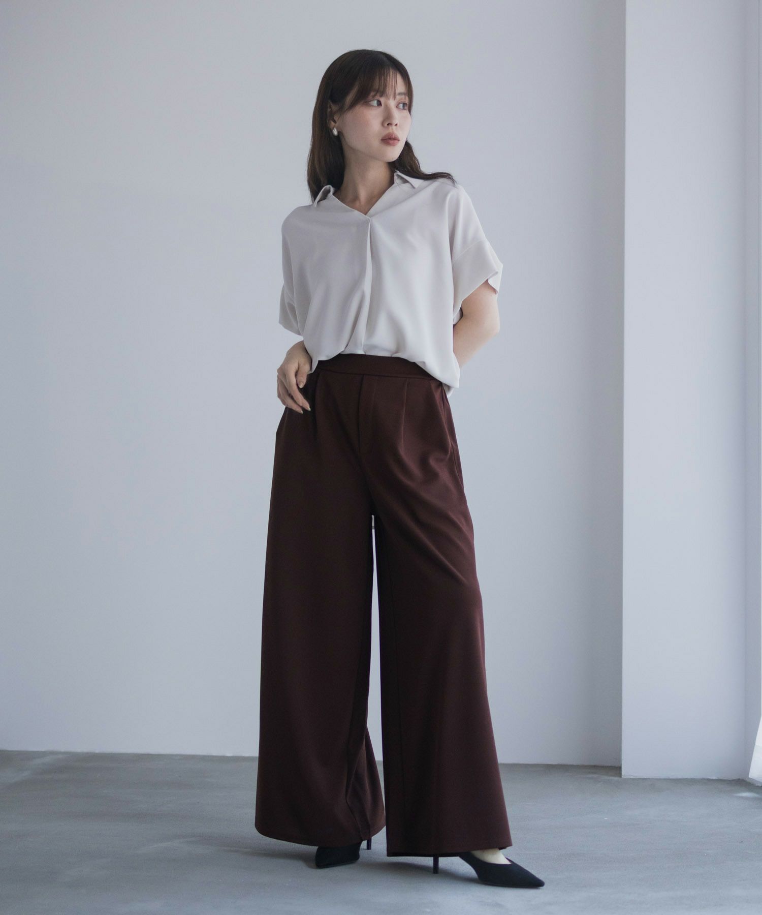 nAvy ジョーゼットワイドパンツ レディース商品画像-40