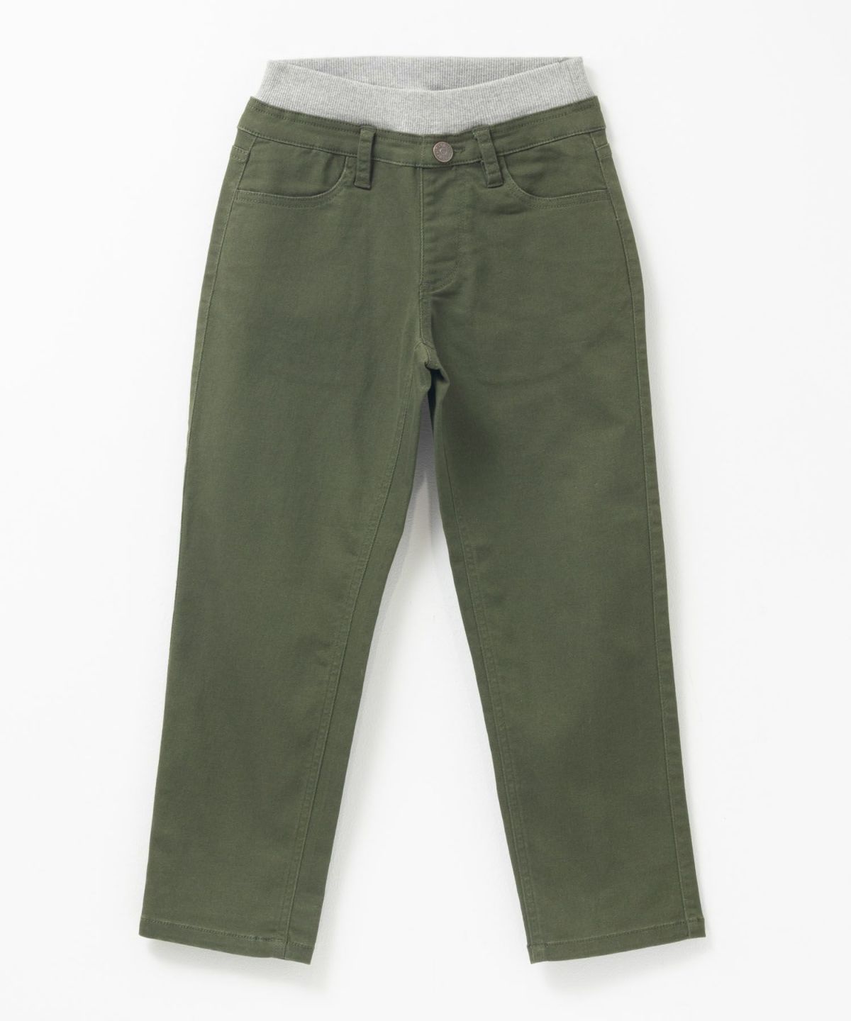 NAVY のびるモン ストレッチツイルストレートパンツ ウエストリブパンツ キッズ