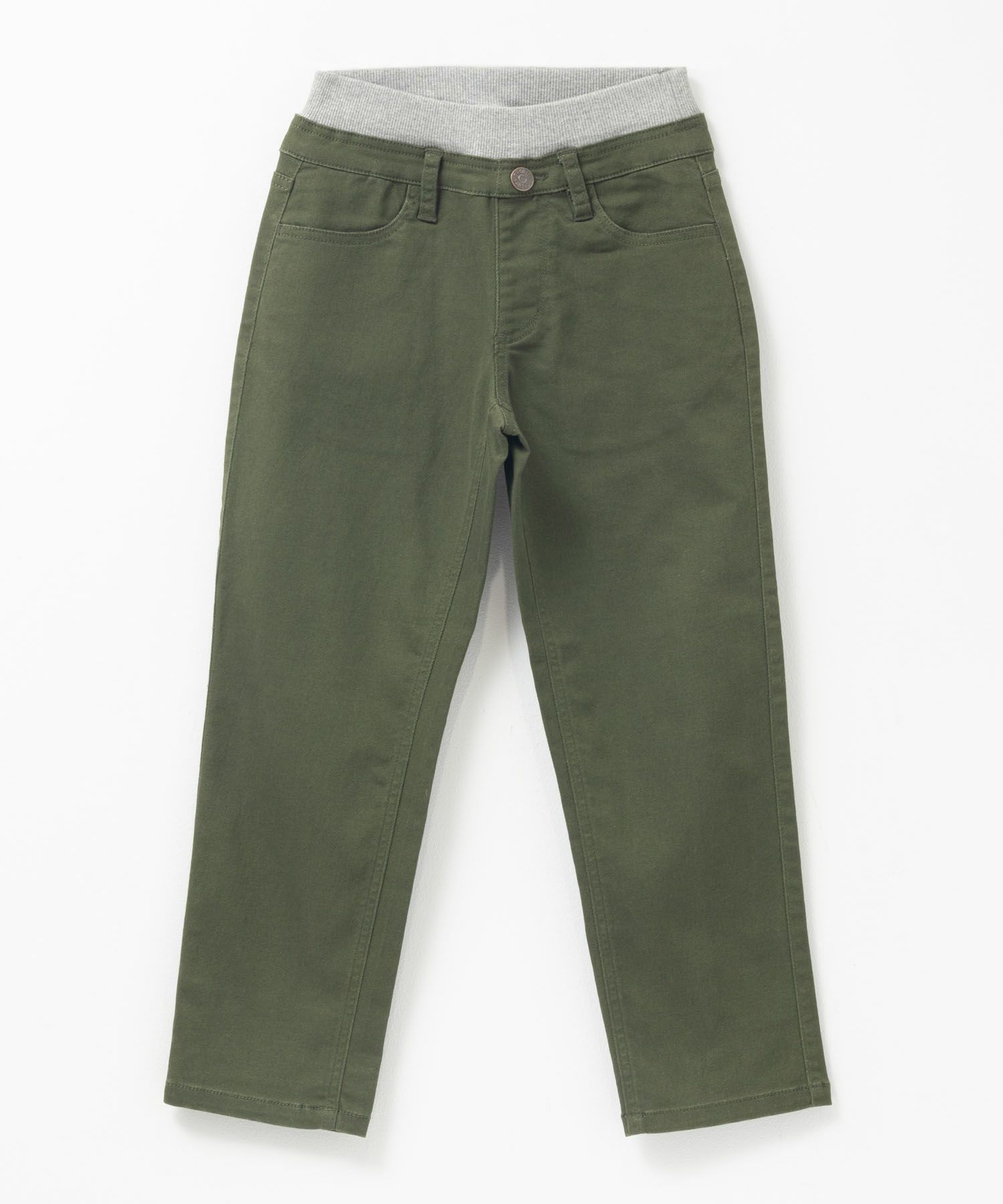 NAVY のびるモン ストレッチツイルストレートパンツ ウエストリブパンツ キッズ