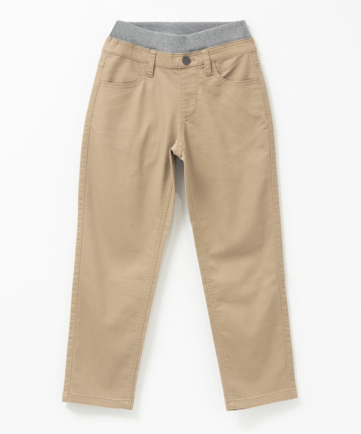 NAVY のびるモン ストレッチツイルストレートパンツ ウエストリブパンツ キッズ