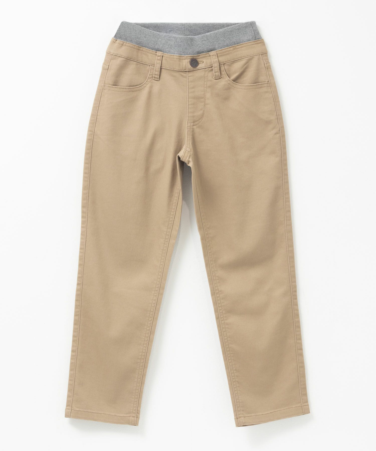 NAVY のびるモン ストレッチツイルストレートパンツ ウエストリブパンツ キッズ