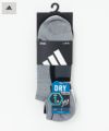 adidas スニーカーソックス ドライ素材ロゴ 3足組 メンズ