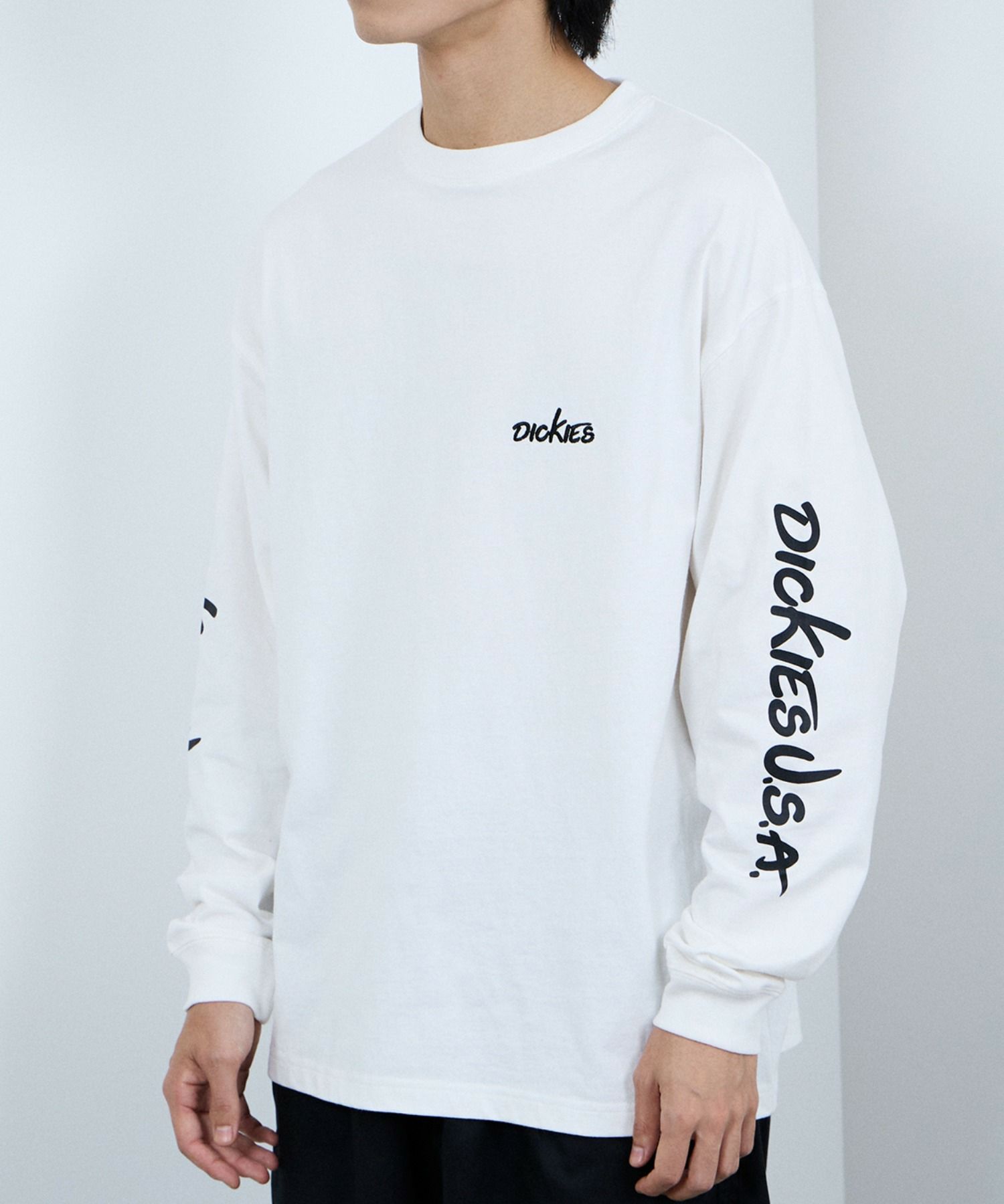Dickies スリーブプリント長袖Tシャツ メンズ