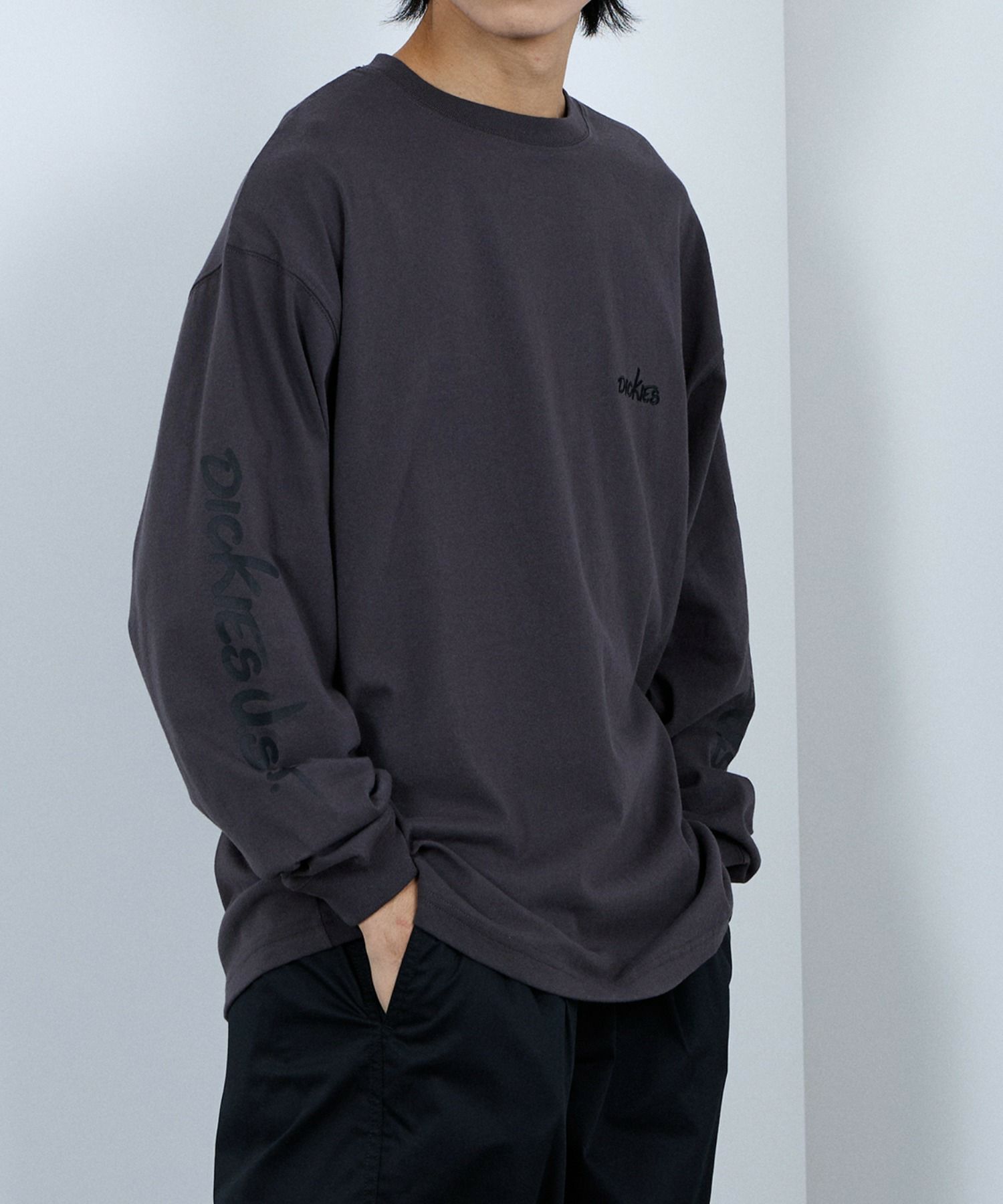 Dickies スリーブプリント長袖Tシャツ メンズ