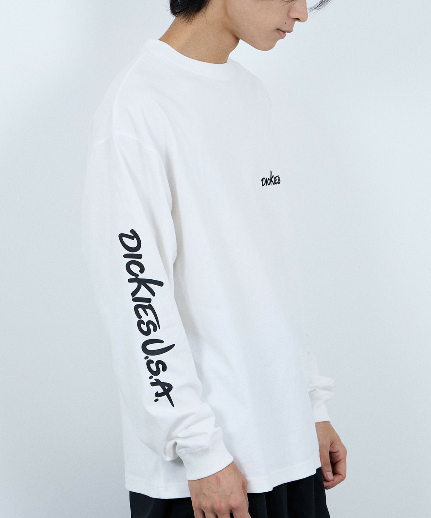 Dickies スリーブプリント長袖Tシャツ メンズ