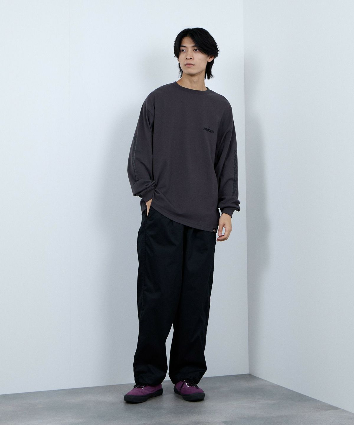 Dickies スリーブプリント長袖Tシャツ メンズ