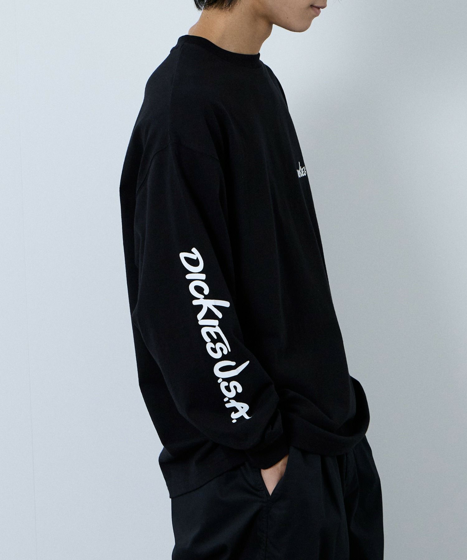 Dickies スリーブプリント長袖Tシャツ メンズ
