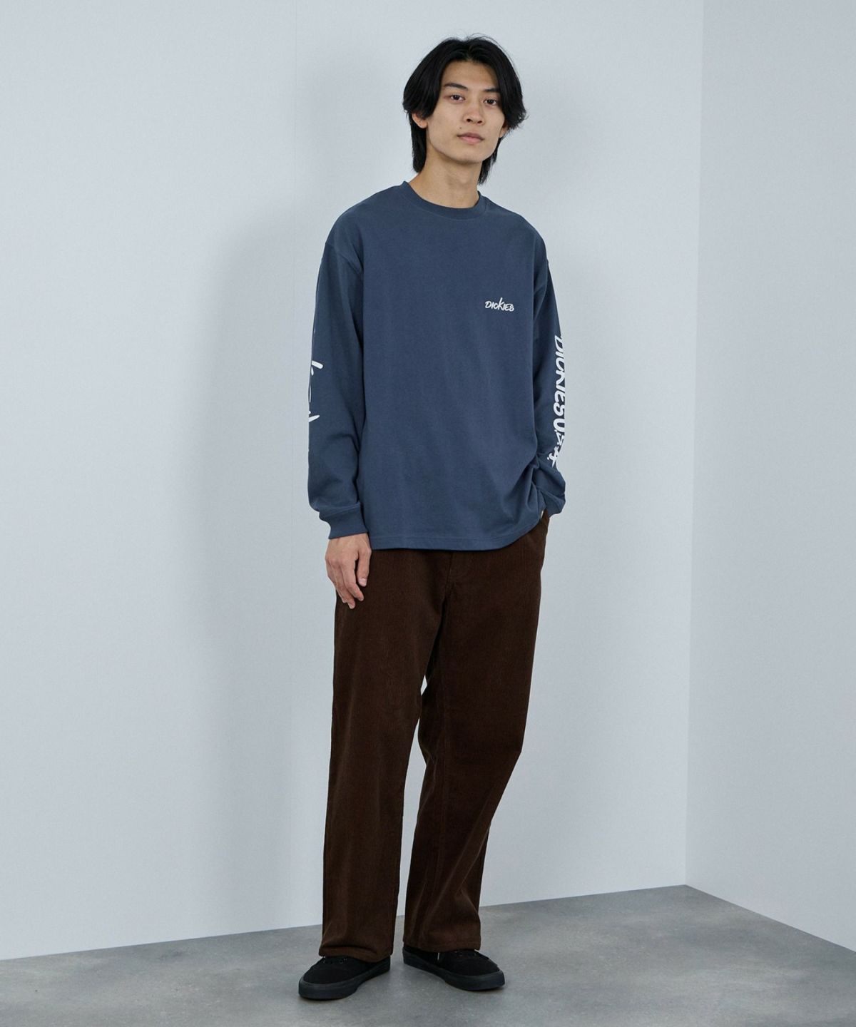 Dickies スリーブプリント長袖Tシャツ メンズ