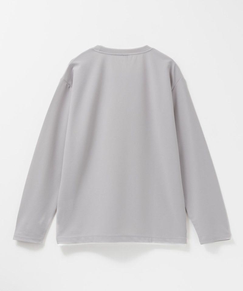 [値下げ]NAVY  時短フェイクレイヤードクルーネック長袖Tシャツ メンズ商品画像-4