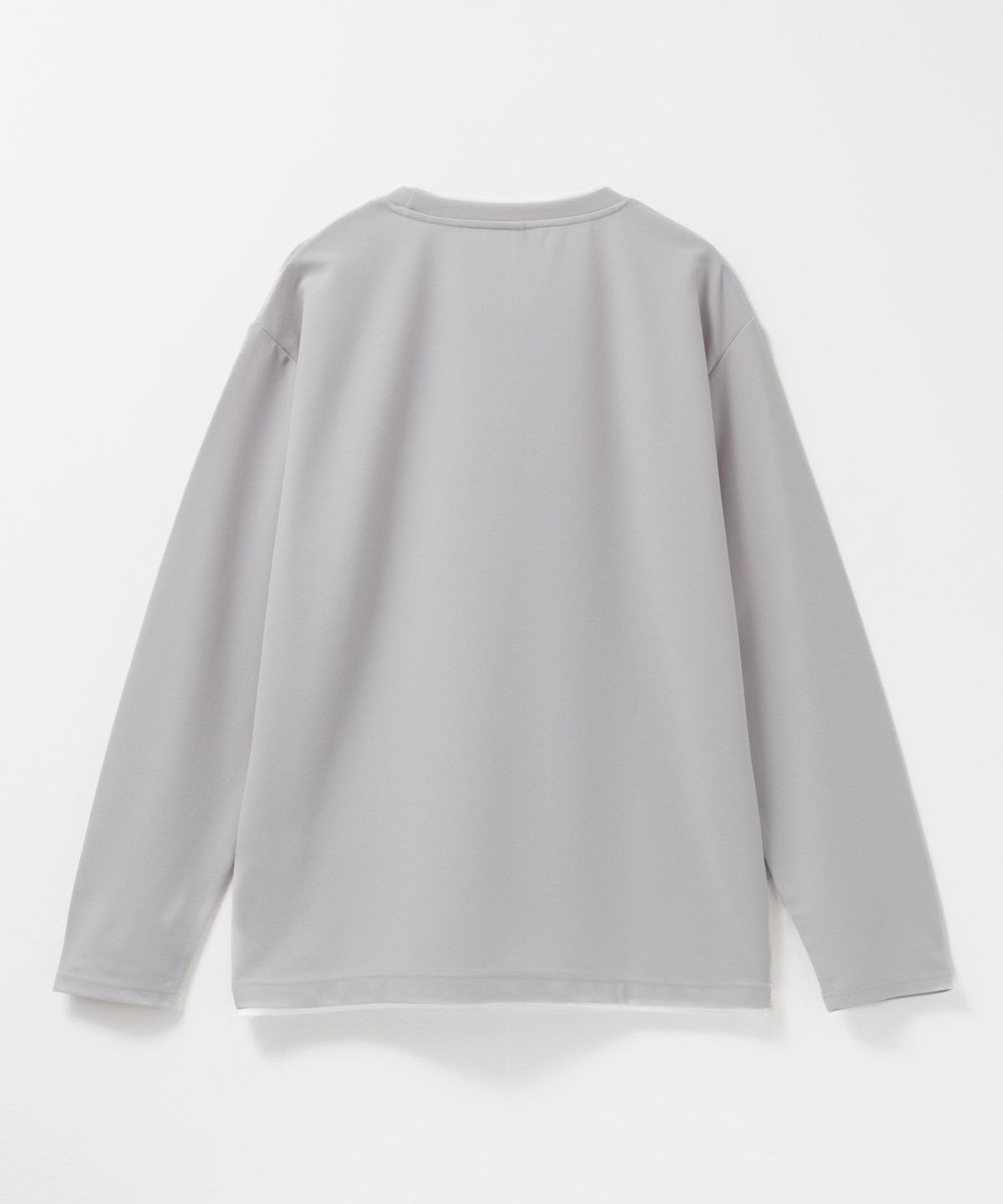 NAVY 時短フェイクレイヤードクルーネック長袖Tシャツ メンズ