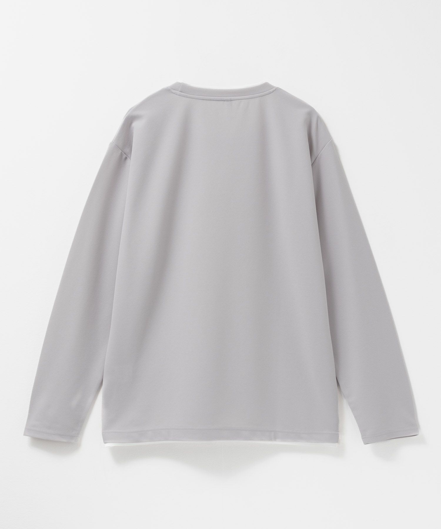 NAVY  時短フェイクレイヤードクルーネック長袖Tシャツ メンズ商品サムネイル-4