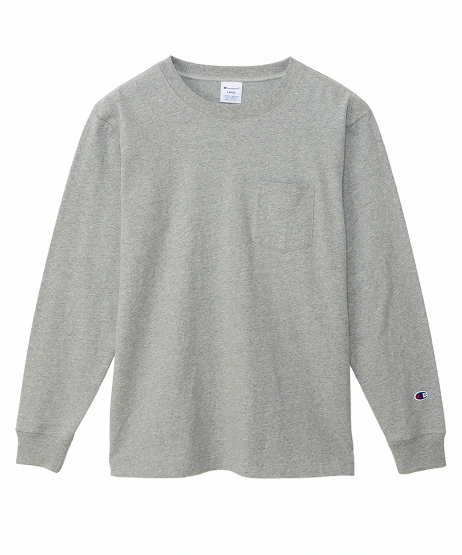 Champion ロングスリーブポケットTシャツ メンズ