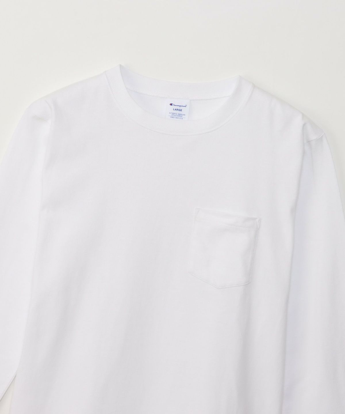 Champion ロングスリーブポケットTシャツ メンズ
