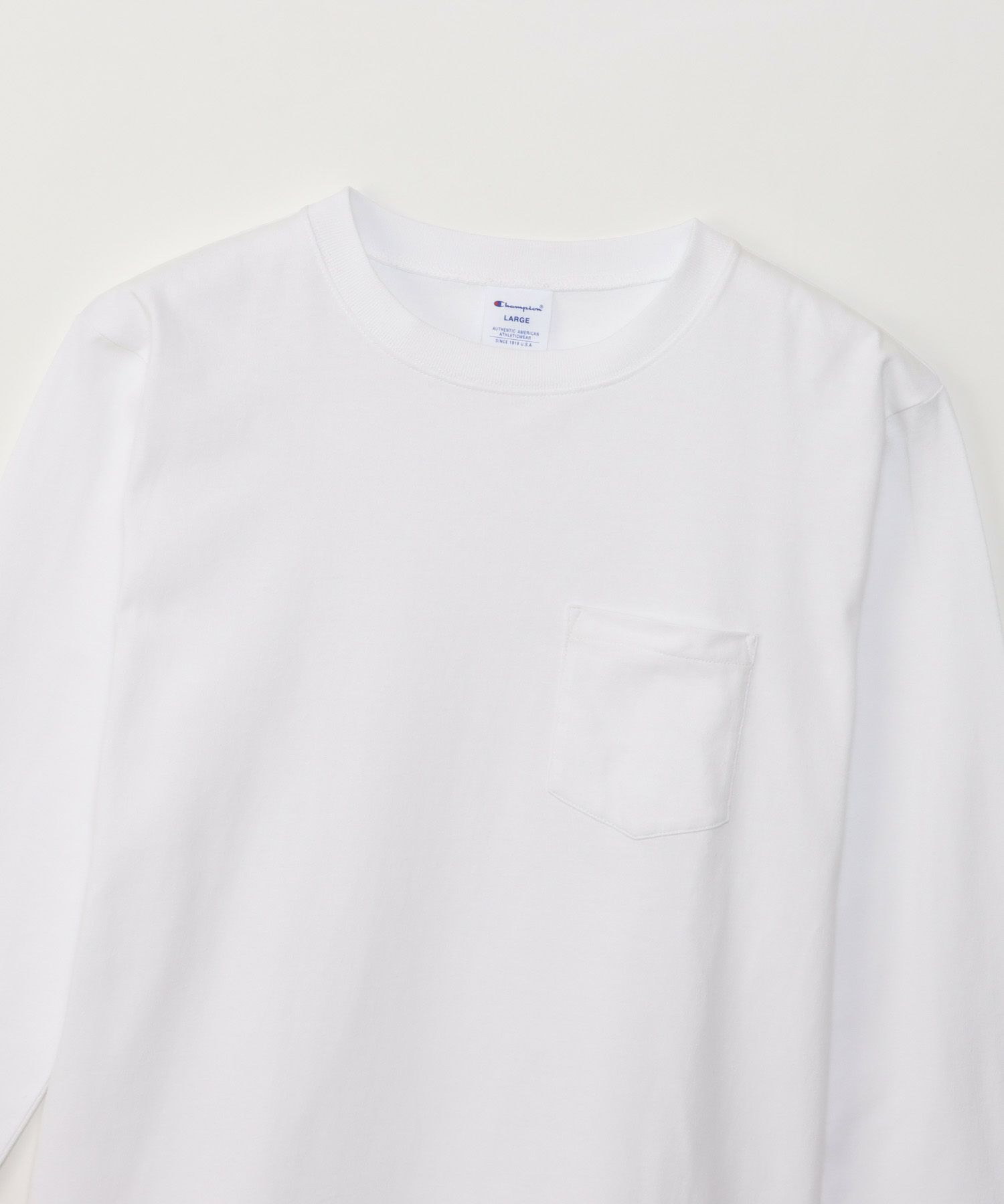 Champion ロングスリーブポケットTシャツ メンズ