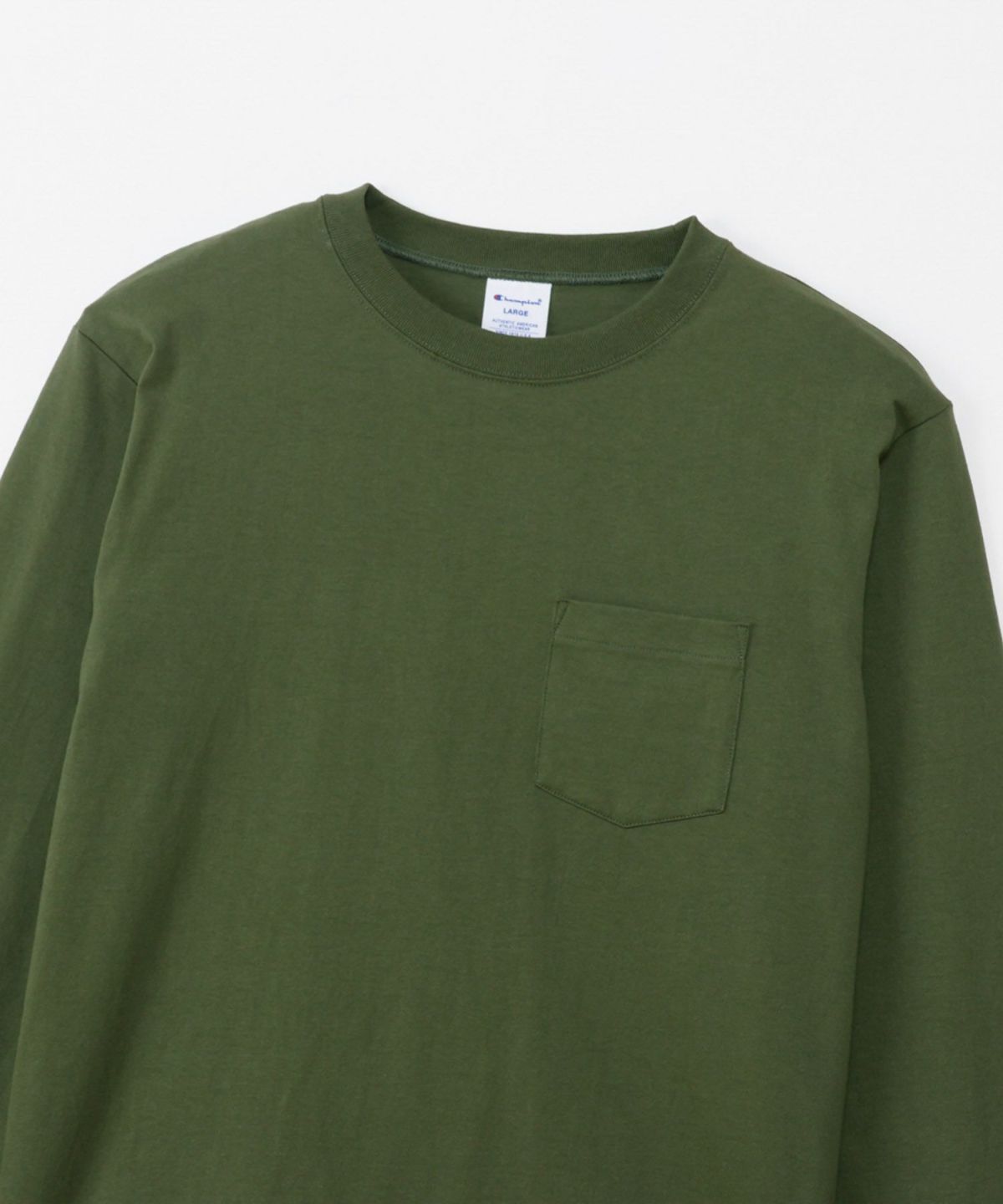 Champion ロングスリーブポケットTシャツ メンズ
