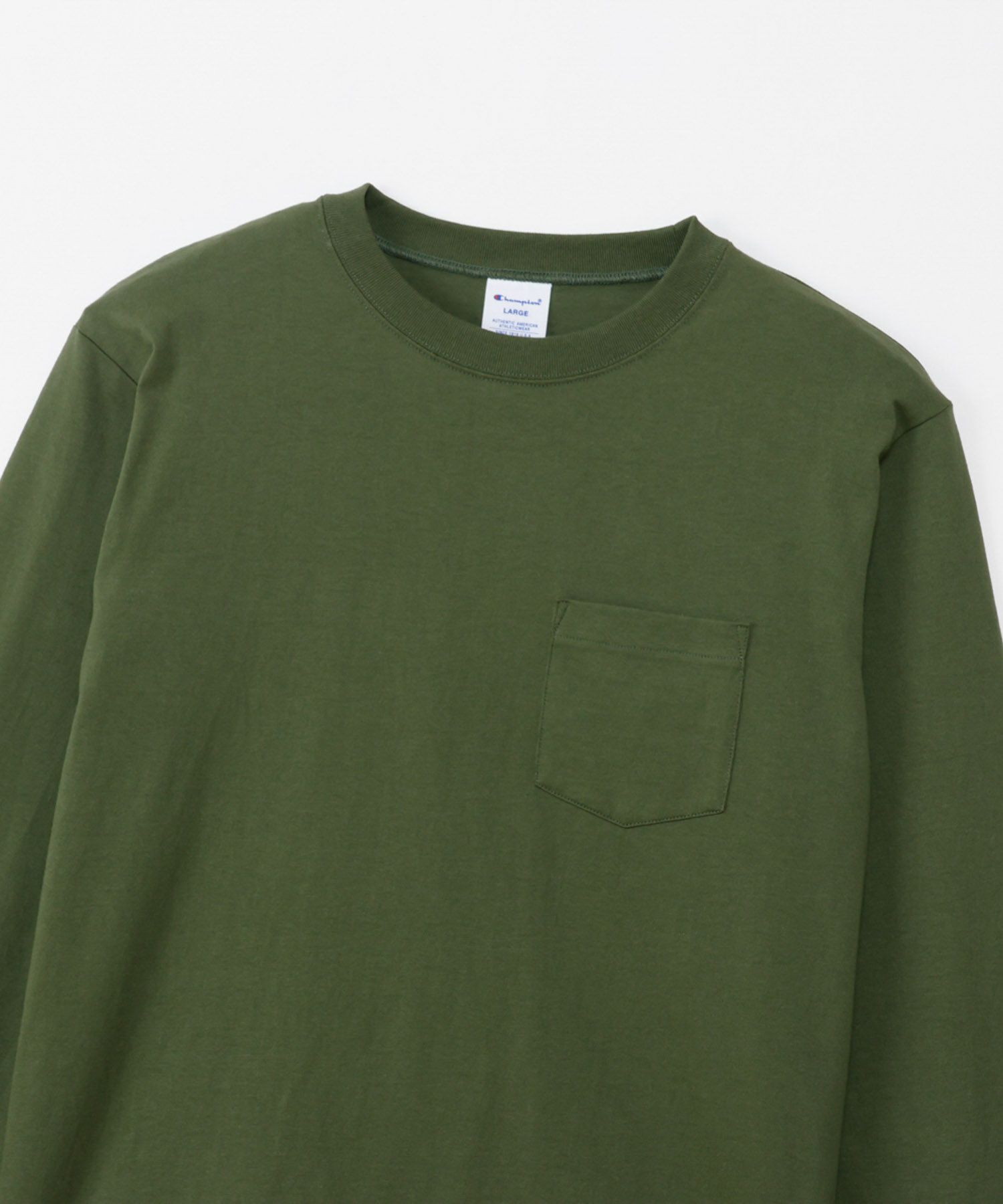 Champion ロングスリーブポケットTシャツ メンズ