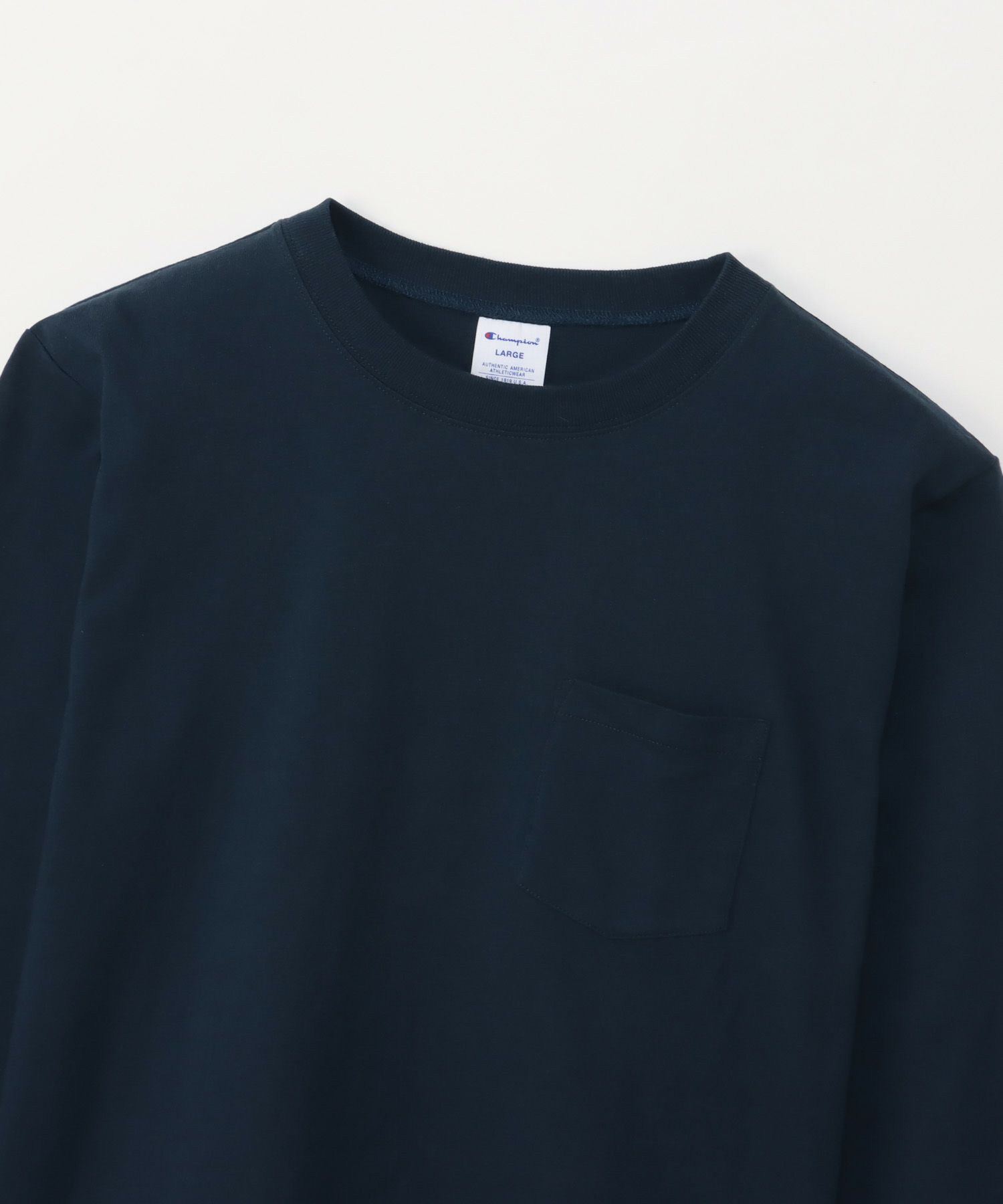 Champion ロングスリーブポケットTシャツ メンズ