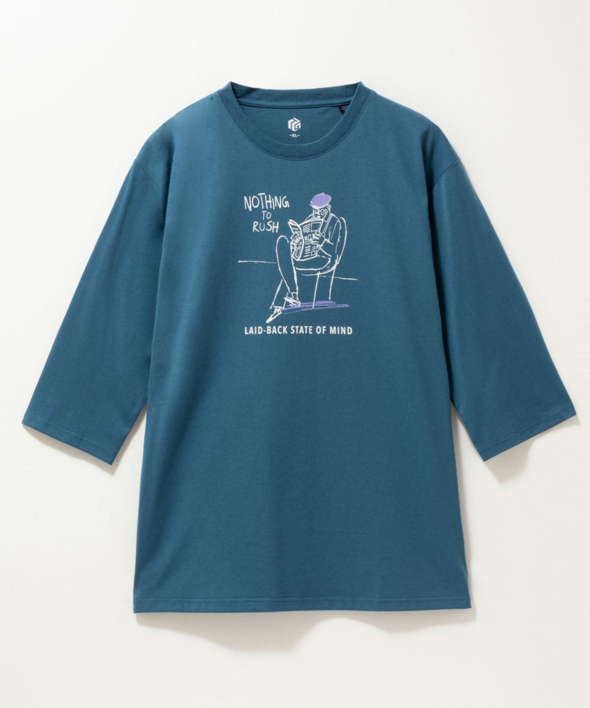 T-GRAPHICS ラインアート7分袖Tシャツ メンズ