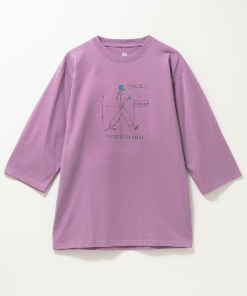 T-GRAPHICS  ラインアート7分袖Tシャツ メンズ商品画像-9