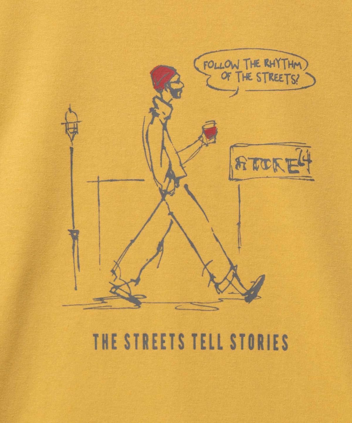 T-GRAPHICS ラインアート7分袖Tシャツ メンズ