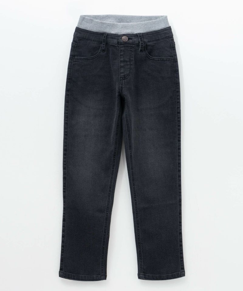 NAVY のびるモン ストレッチデニムストレートパンツ ウエストリブパンツ キッズ商品画像-3