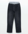 NAVY のびるモン ストレッチデニムストレートパンツ ウエストリブパンツ キッズ