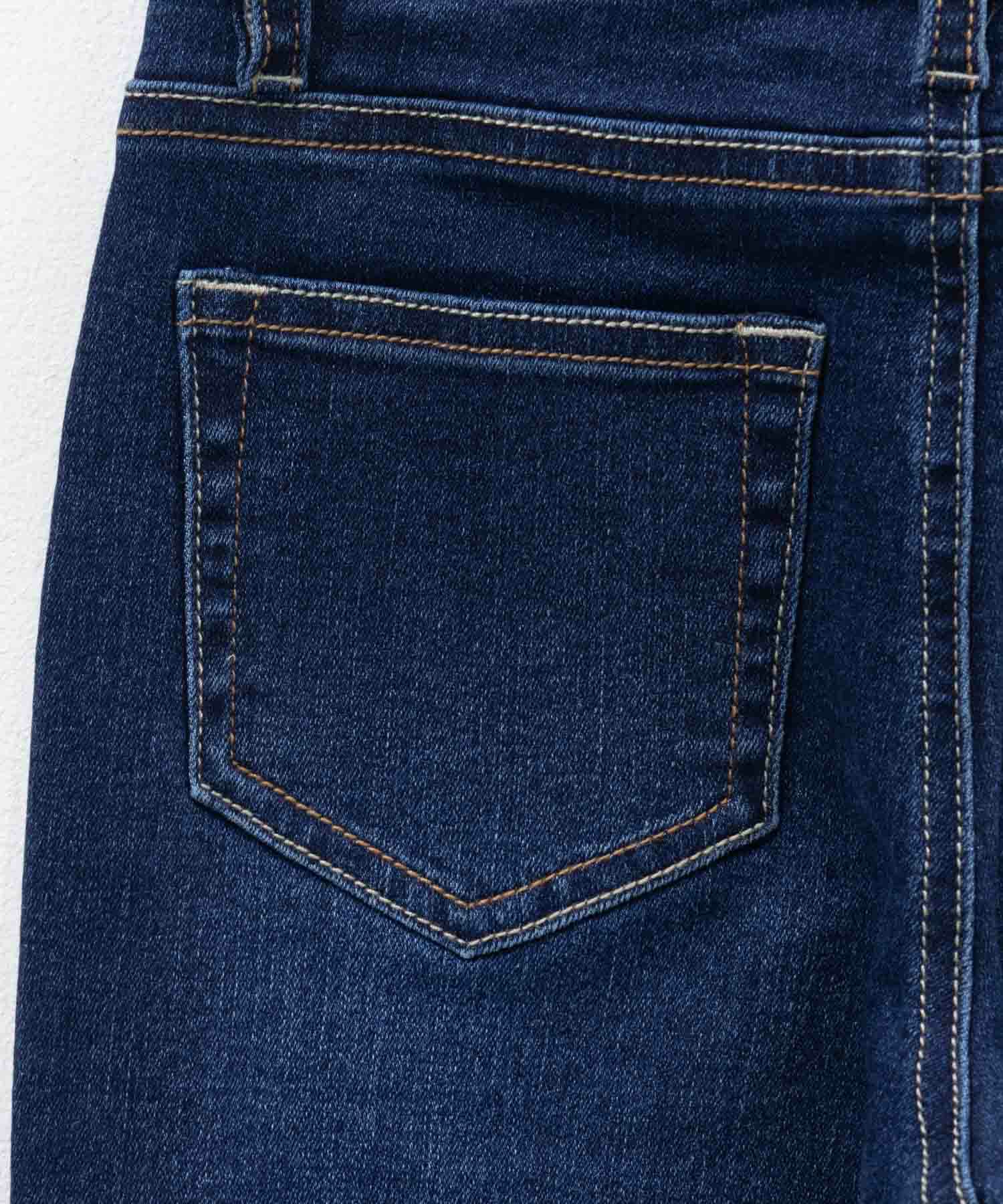 NAVY のびるモン ストレッチデニムストレートパンツ ウエストリブパンツ キッズ