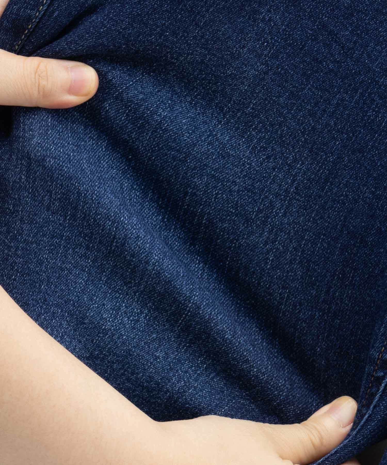 NAVY  のびるモン ストレッチデニムストレートパンツ ウエストリブパンツ キッズ商品画像-15