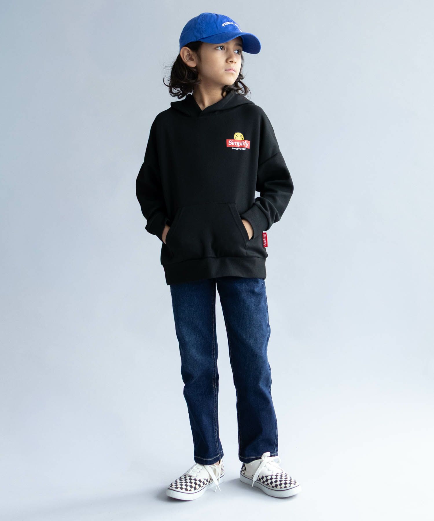 NAVY のびるモン ストレッチデニムストレートパンツ ウエストリブパンツ キッズ