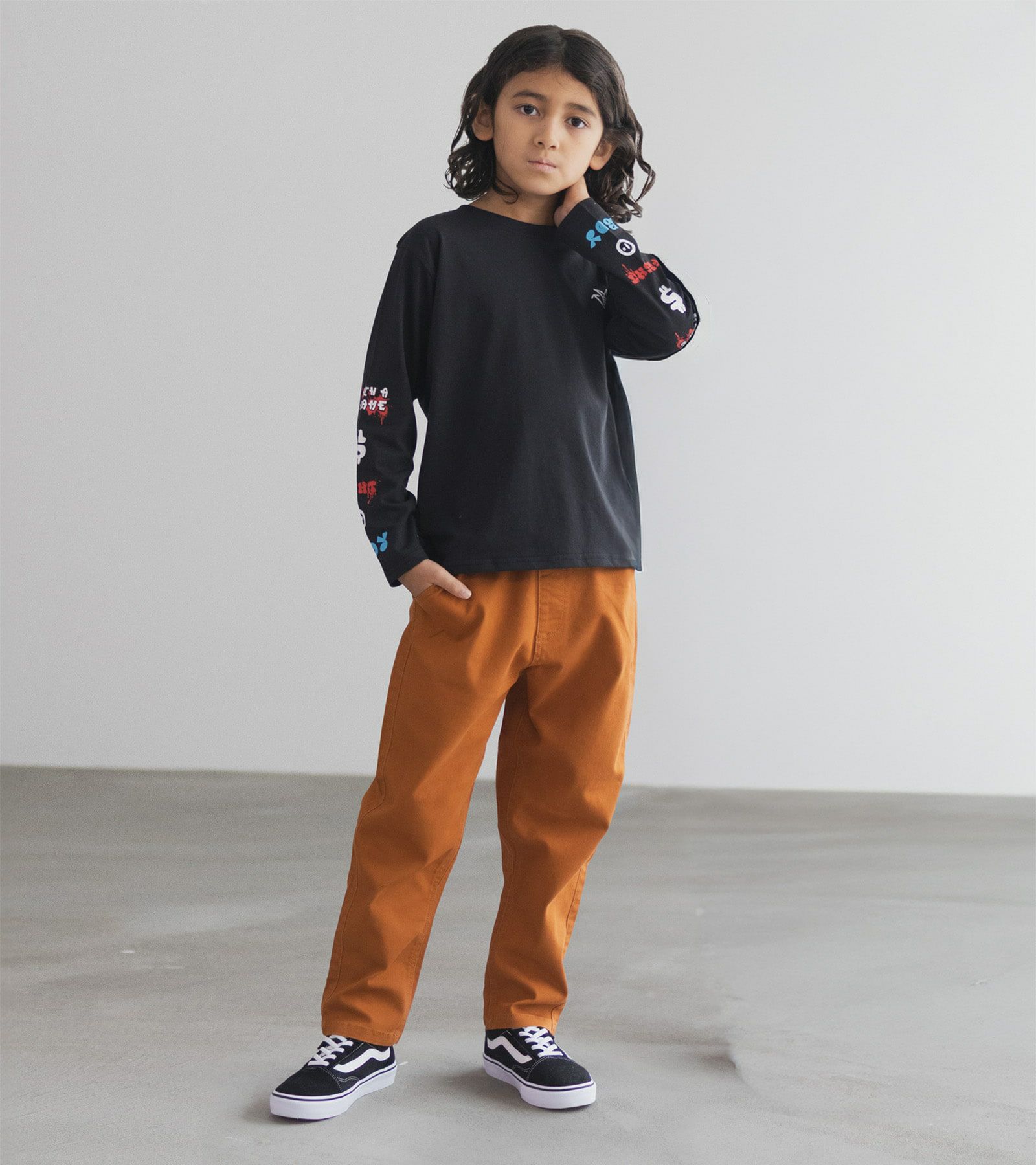 NAVY のびるモン ストレッチツイルベグトップパンツ キッズ