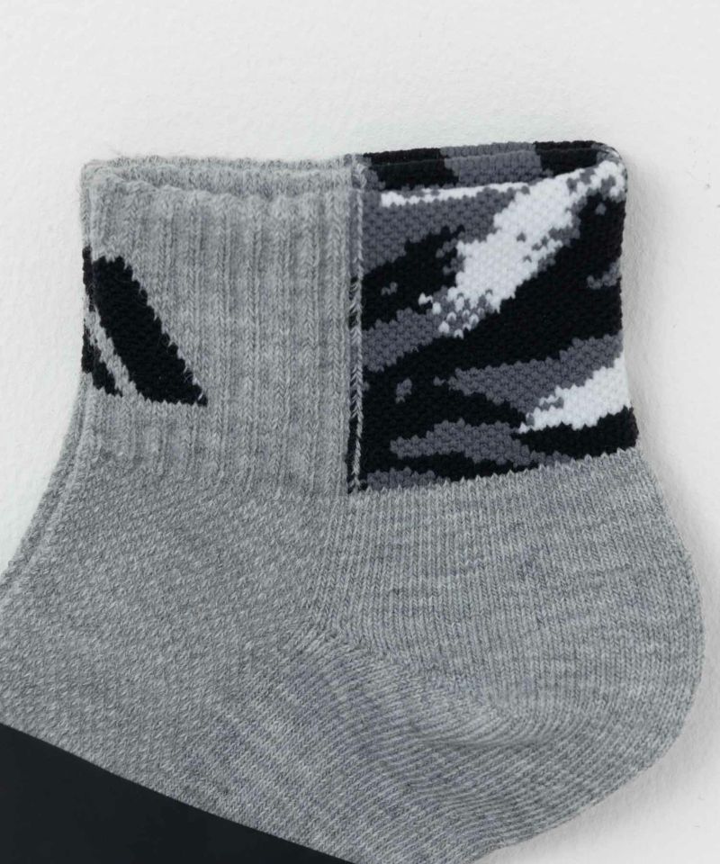 adidas  クォーターソックス かかと迷彩柄 3足組 キッズ商品画像-2